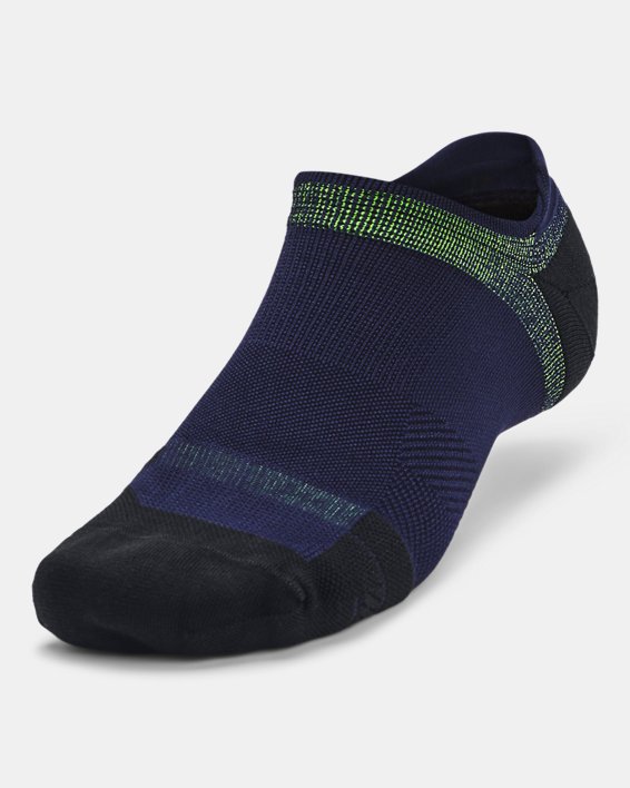 Unisex UA Iso-Chill ArmourDry™ No Show Tab Socks in Blue image number 1